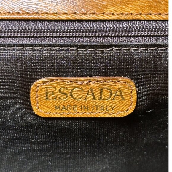 Vintage Escada Leopard Print Structured Briefcase - Picture 8 of 11